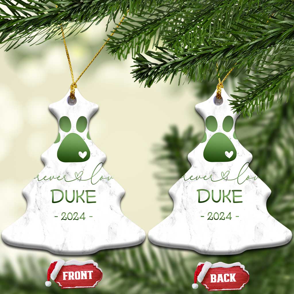 Personalized Pet Memorial Christmas Ornament Custom Name Forevel Loved TS10
