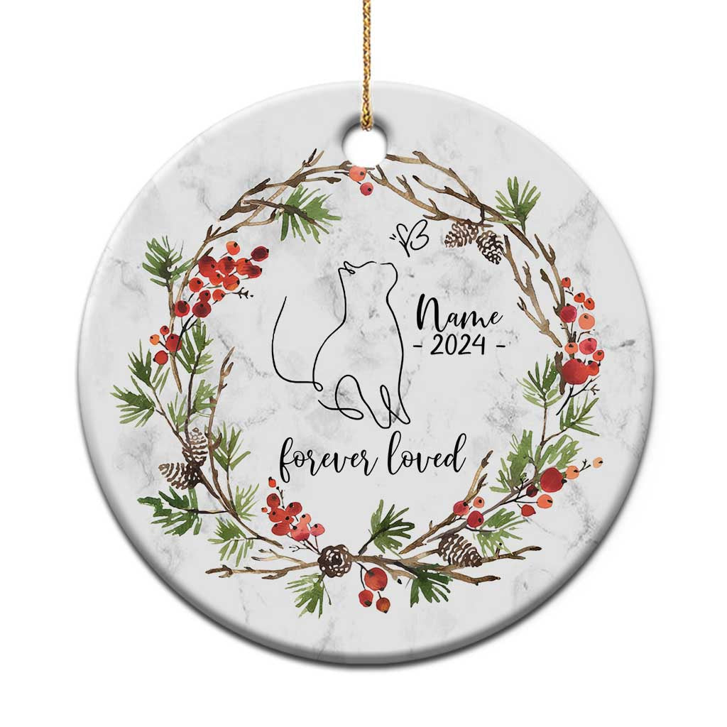 Personalized Cat Memorial Christmas Ornament Custom Name Kitty Loss Pet Sympathy Gift TS10