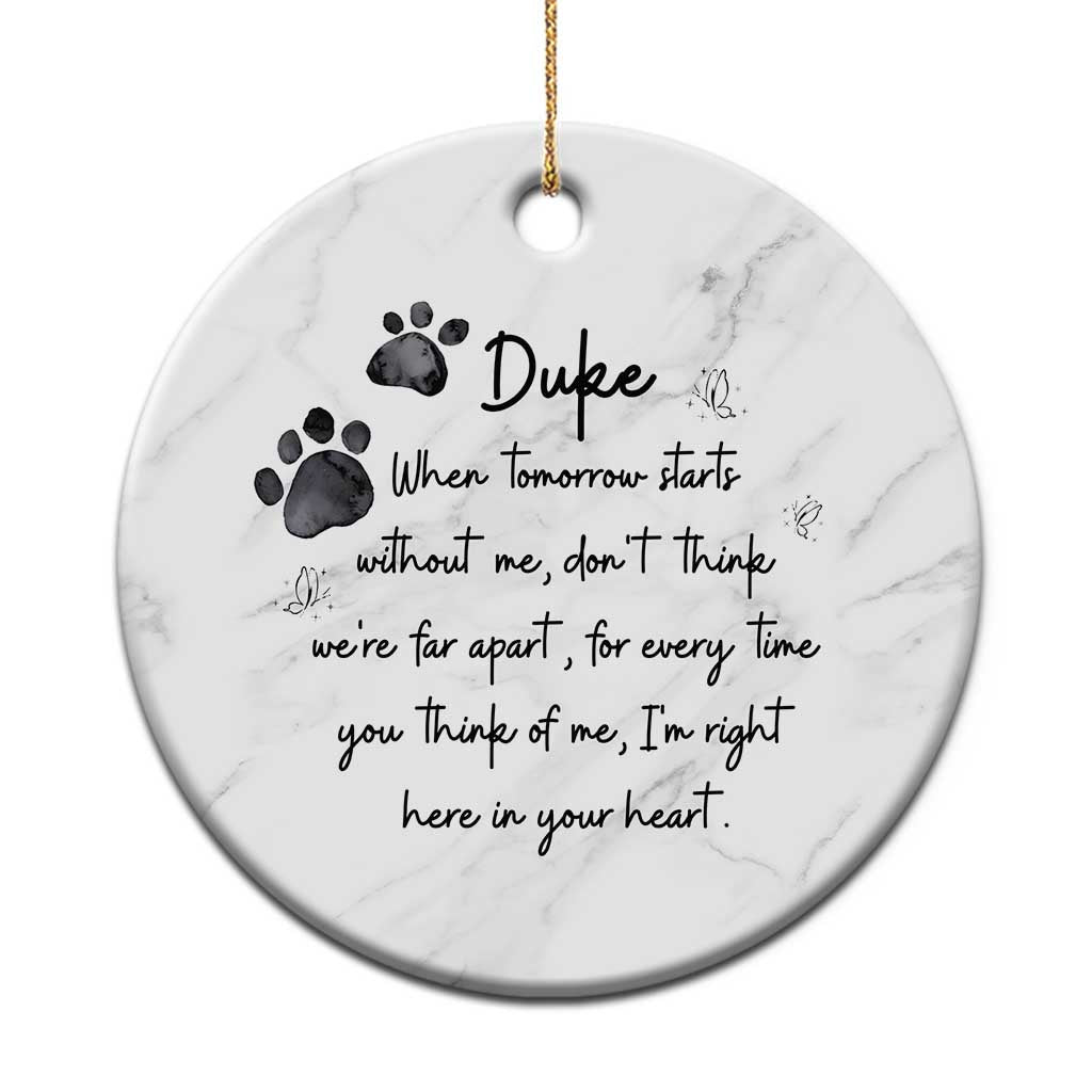 Personalized Pet Memorial Christmas Ornament Custom Name Cat Loss Dog Loss Pet Sympathy Gift TS10