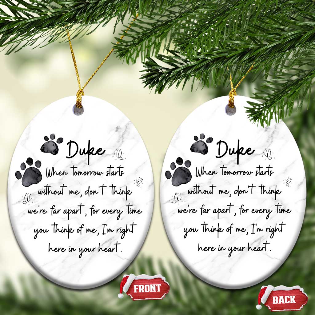 Personalized Pet Memorial Christmas Ornament Custom Name Cat Loss Dog Loss Pet Sympathy Gift TS10