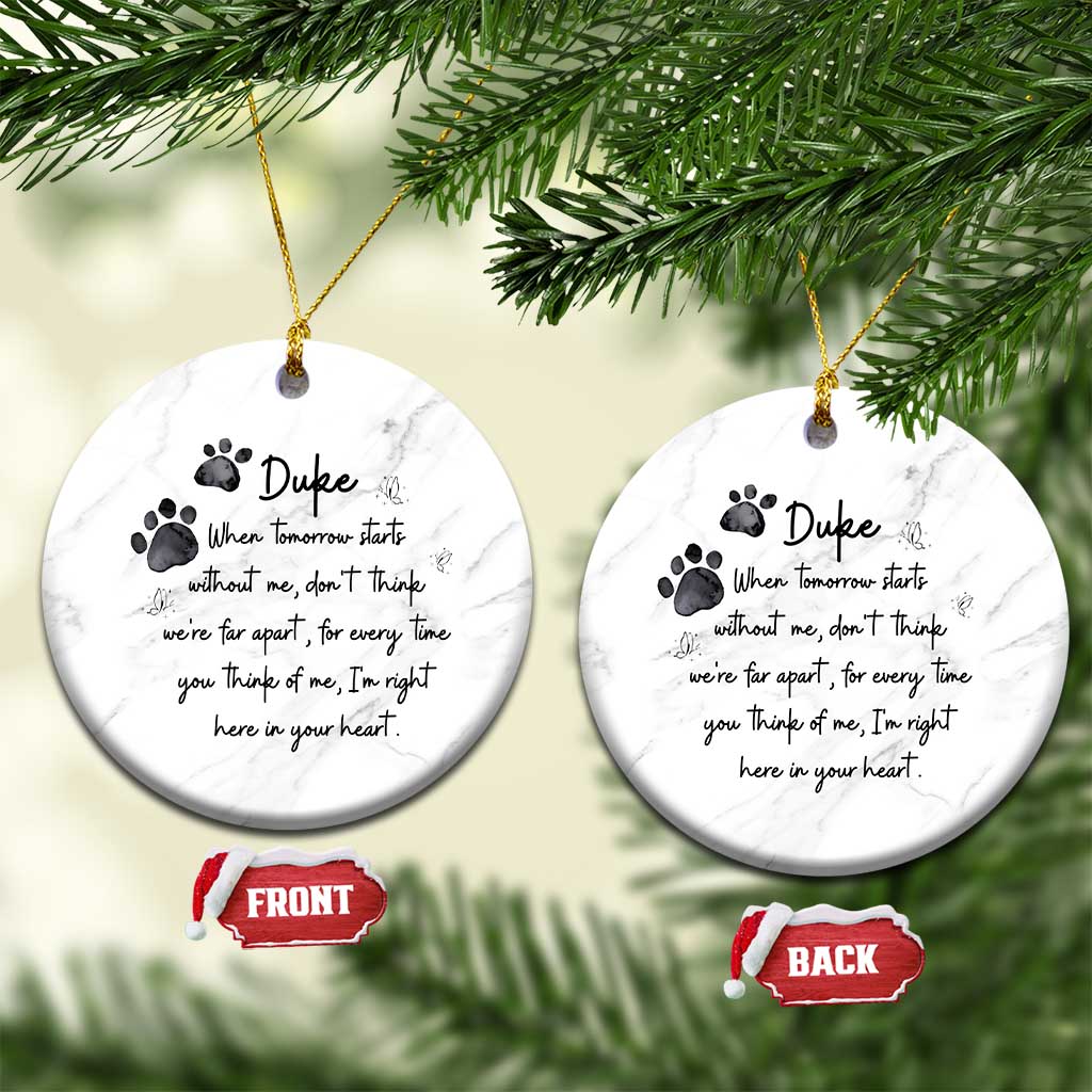 Personalized Pet Memorial Christmas Ornament Custom Name Cat Loss Dog Loss Pet Sympathy Gift TS10