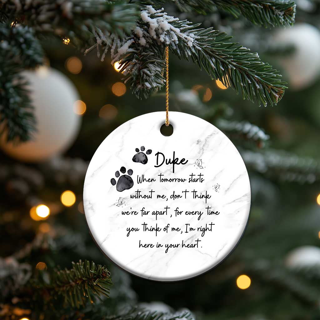 Personalized Pet Memorial Christmas Ornament Custom Name Cat Loss Dog Loss Pet Sympathy Gift TS10