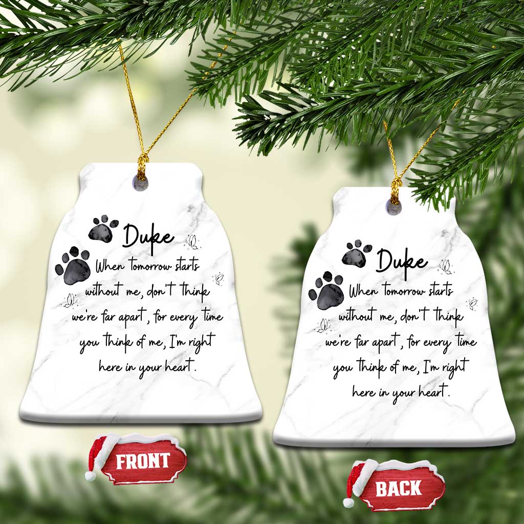 Personalized Pet Memorial Christmas Ornament Custom Name Cat Loss Dog Loss Pet Sympathy Gift TS10