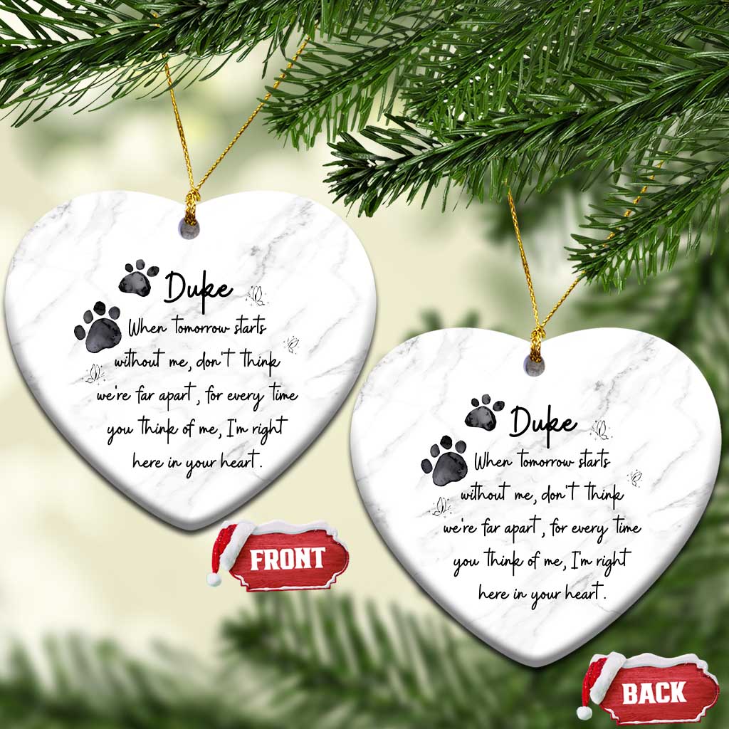 Personalized Pet Memorial Christmas Ornament Custom Name Cat Loss Dog Loss Pet Sympathy Gift TS10