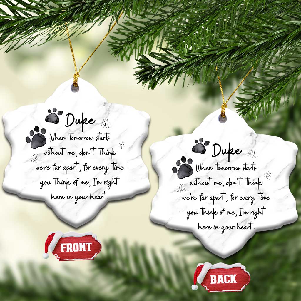 Personalized Pet Memorial Christmas Ornament Custom Name Cat Loss Dog Loss Pet Sympathy Gift TS10