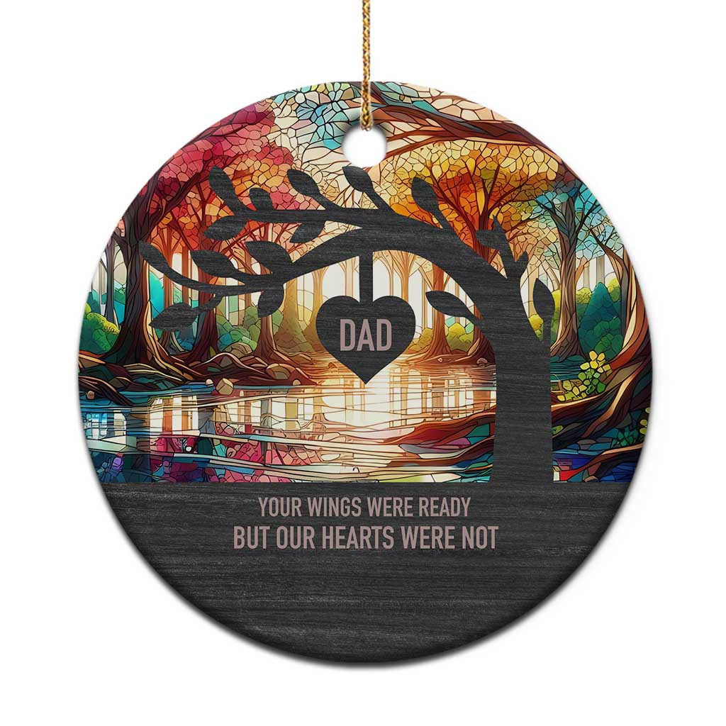 Personalized Memorial Christmas Ornament Custom Loss of Father Gift Stained Glass TS10