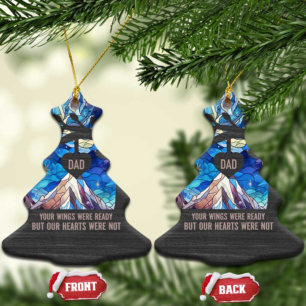 Personalized Memorial Christmas Ornament Custom Loss of Father Sympathy Gift Stained Glass TS10