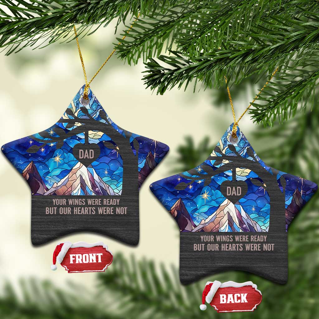 Personalized Memorial Christmas Ornament Custom Loss of Father Sympathy Gift Stained Glass TS10