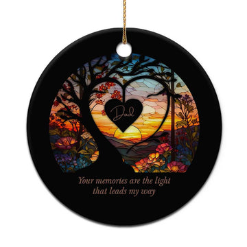 Personalized Memorial Christmas Ornament Custom Loss of Father Family Sympathy Gift TS10
