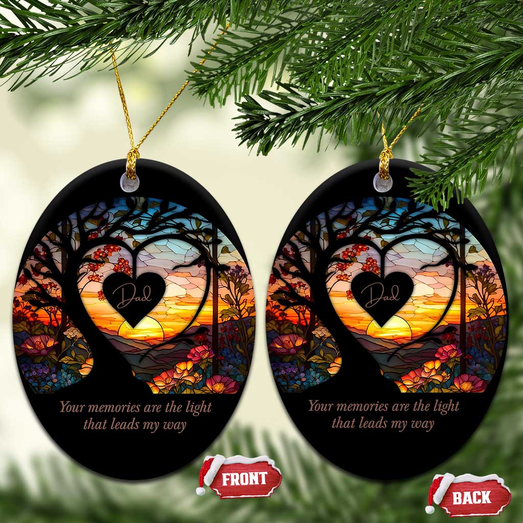 Personalized Memorial Christmas Ornament Custom Loss of Father Family Sympathy Gift TS10