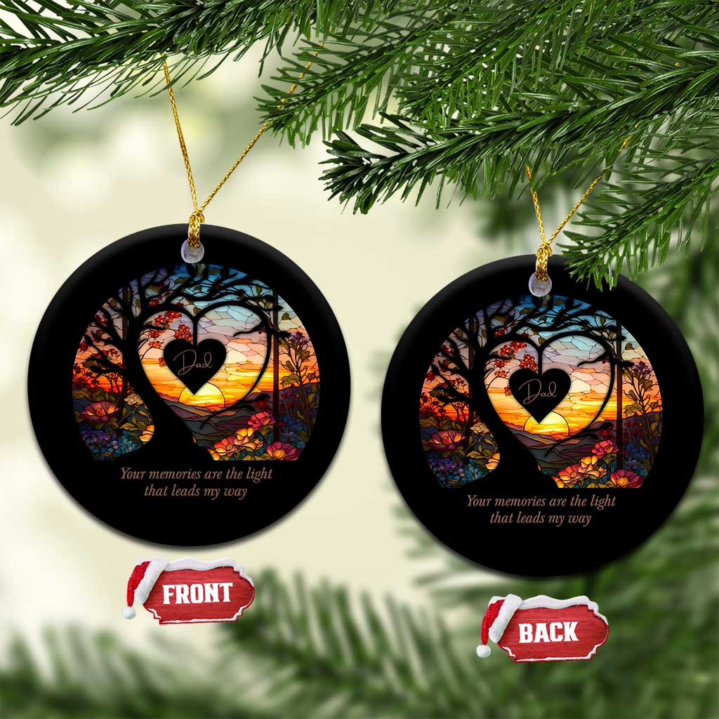 Personalized Memorial Christmas Ornament Custom Loss of Father Family Sympathy Gift TS10