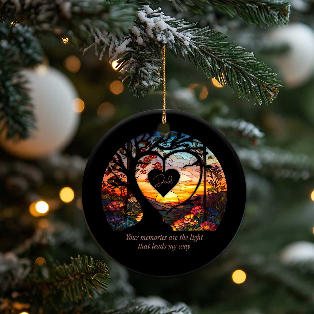 Personalized Memorial Christmas Ornament Custom Loss of Father Family Sympathy Gift TS10
