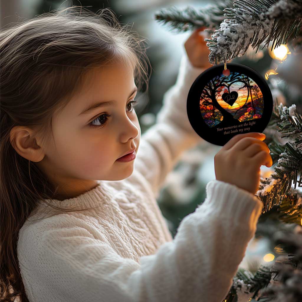 Personalized Memorial Christmas Ornament Custom Loss of Father Family Sympathy Gift TS10