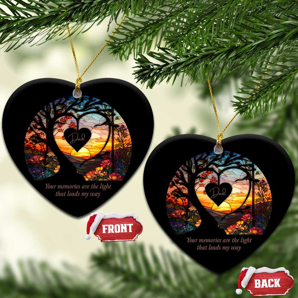 Personalized Memorial Christmas Ornament Custom Loss of Father Family Sympathy Gift TS10