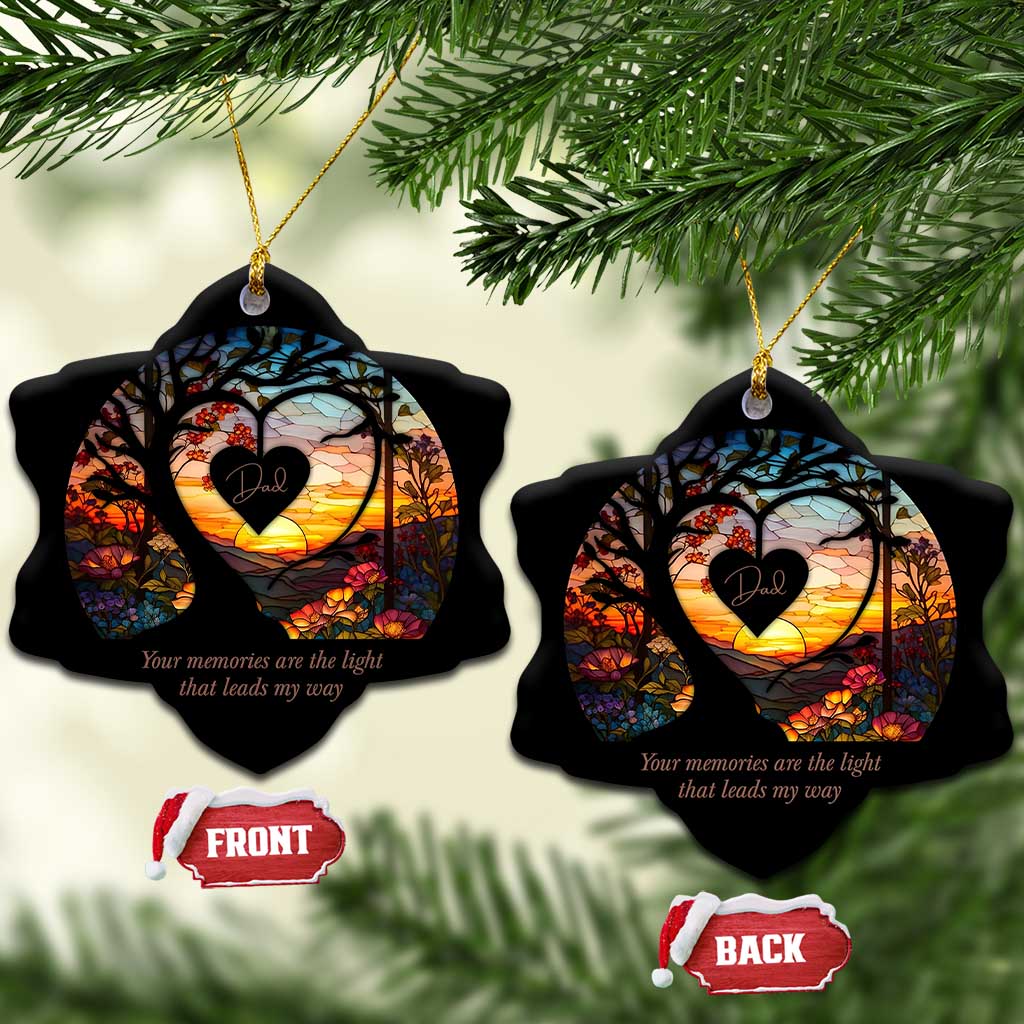 Personalized Memorial Christmas Ornament Custom Loss of Father Family Sympathy Gift TS10