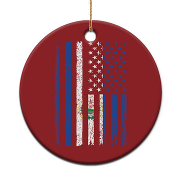 Salvadoran America Flag Christmas Ornament El Salvador USA Patriotic TS10