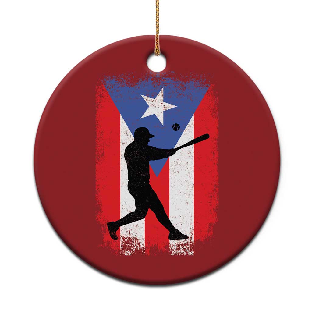 Puerto Rico Flag Baseball Christmas Ornament Cool Distressed Jersey Gift Boricua Boys TS10