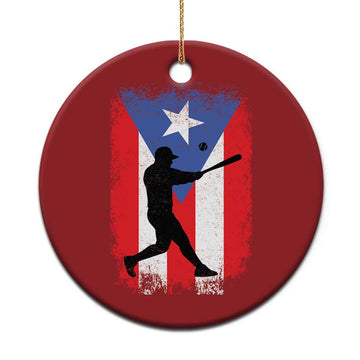 Puerto Rico Flag Baseball Christmas Ornament Cool Distressed Jersey Gift Boricua Boys TS10