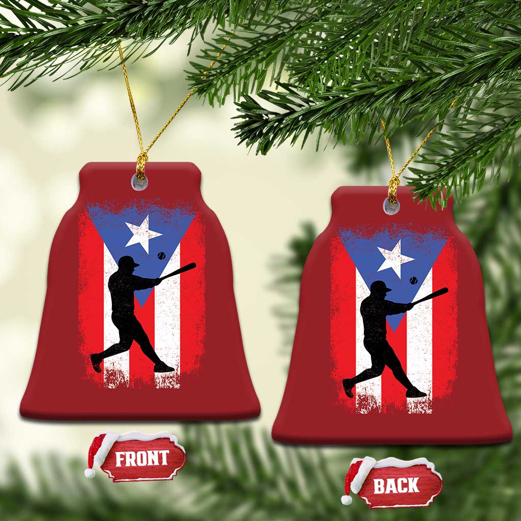 Puerto Rico Flag Baseball Christmas Ornament Cool Distressed Jersey Gift Boricua Boys TS10