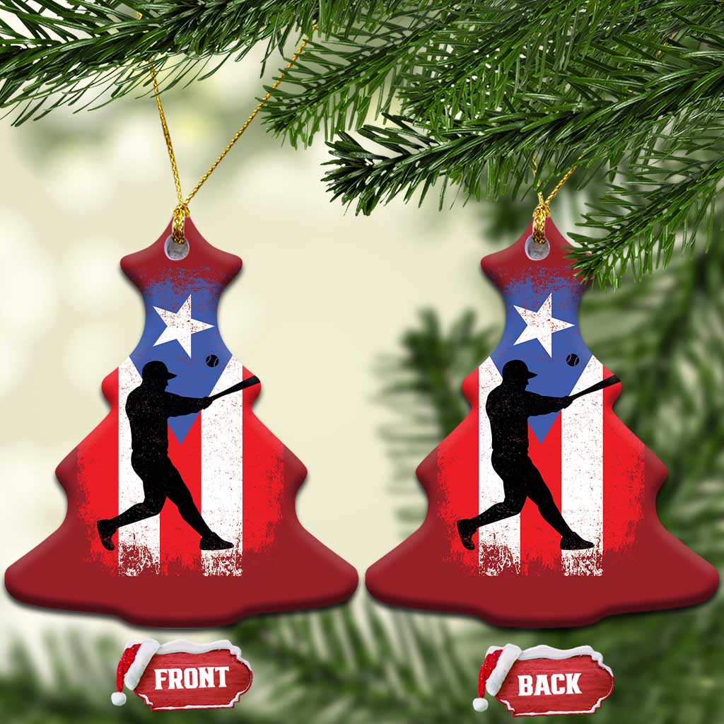 Puerto Rico Flag Baseball Christmas Ornament Cool Distressed Jersey Gift Boricua Boys TS10