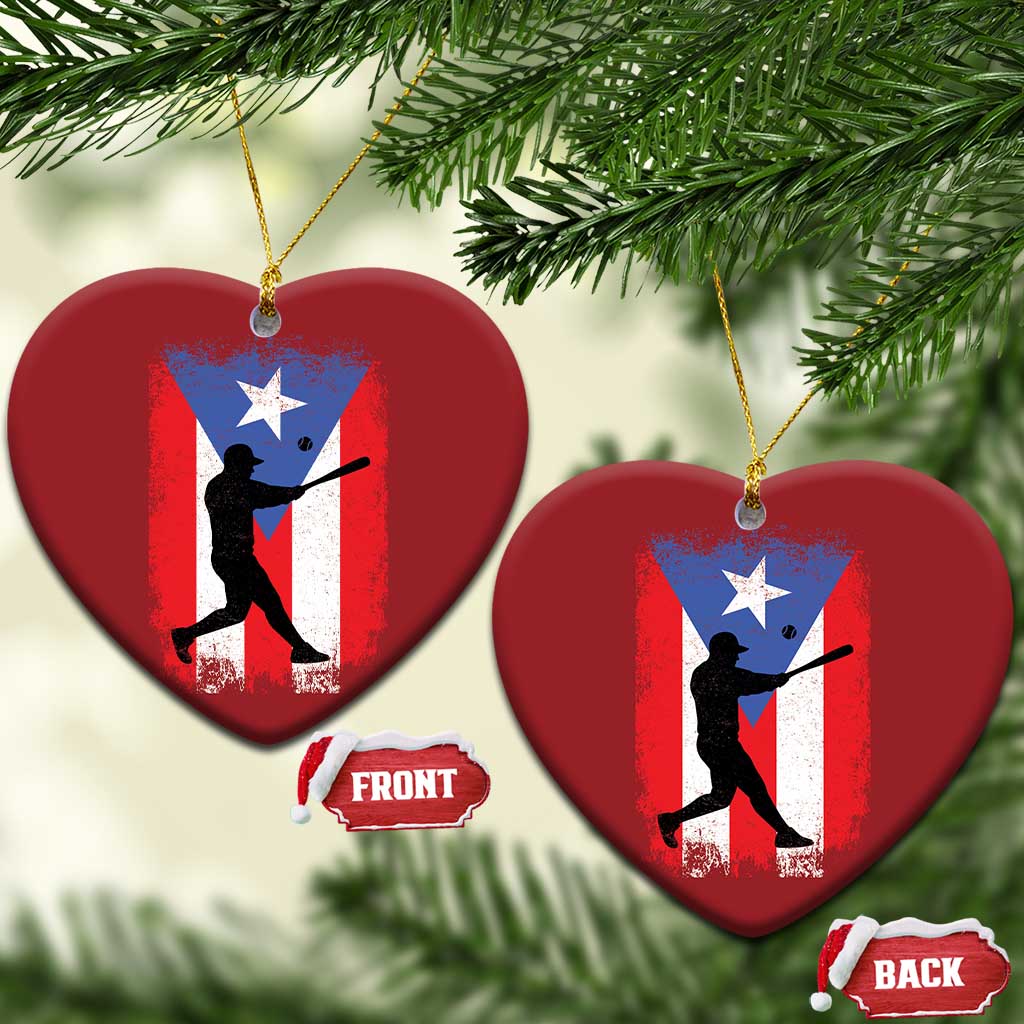 Puerto Rico Flag Baseball Christmas Ornament Cool Distressed Jersey Gift Boricua Boys TS10