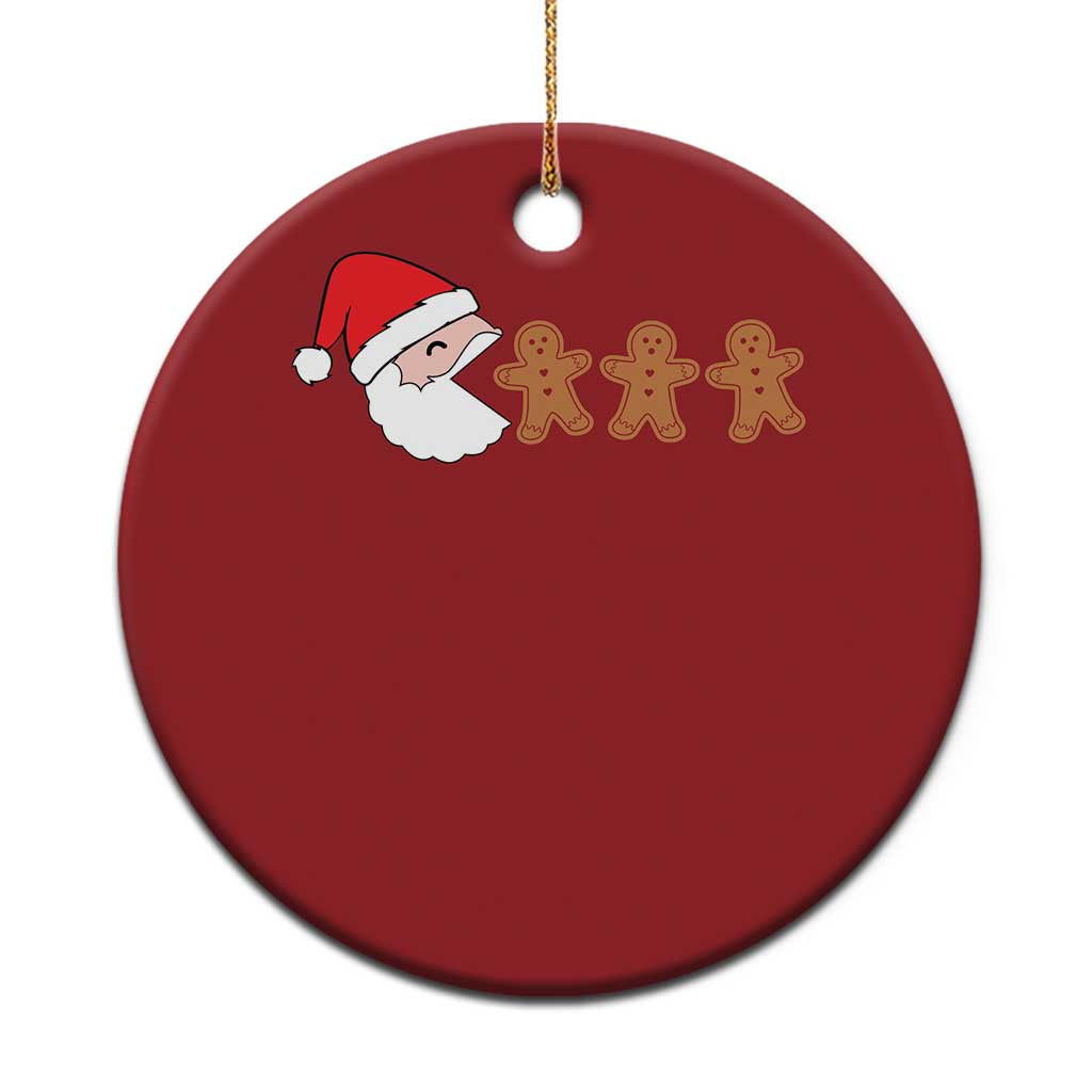 Funny Christmas Ornament Santa Eating Gingerbread Men Gamer Men Women Kids TS10