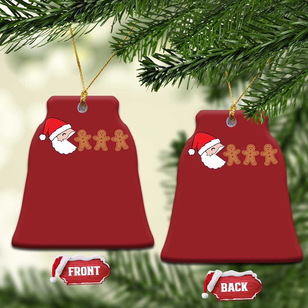 Funny Christmas Ornament Santa Eating Gingerbread Men Gamer Men Women Kids TS10