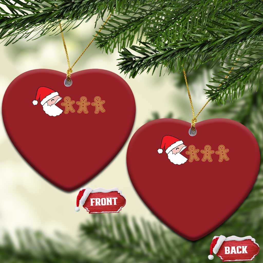 Funny Christmas Ornament Santa Eating Gingerbread Men Gamer Men Women Kids TS10