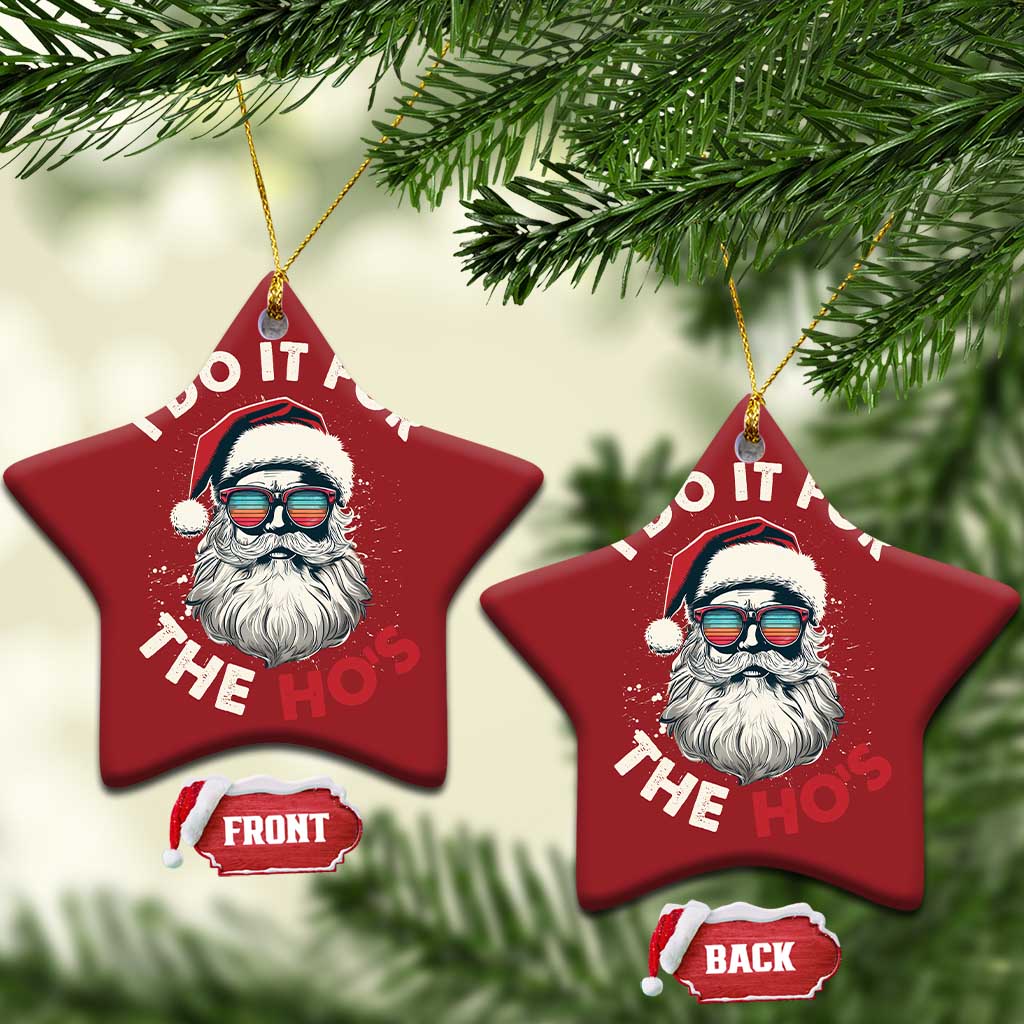 Funny Santa Christmas Ornament I Do It For The Ho's TS10