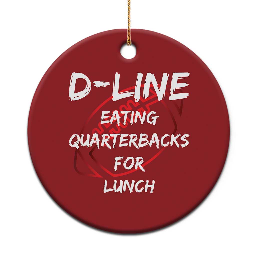 Football Linemen Christmas Ornament D Line Eating Quarterbacks Defensive TS10