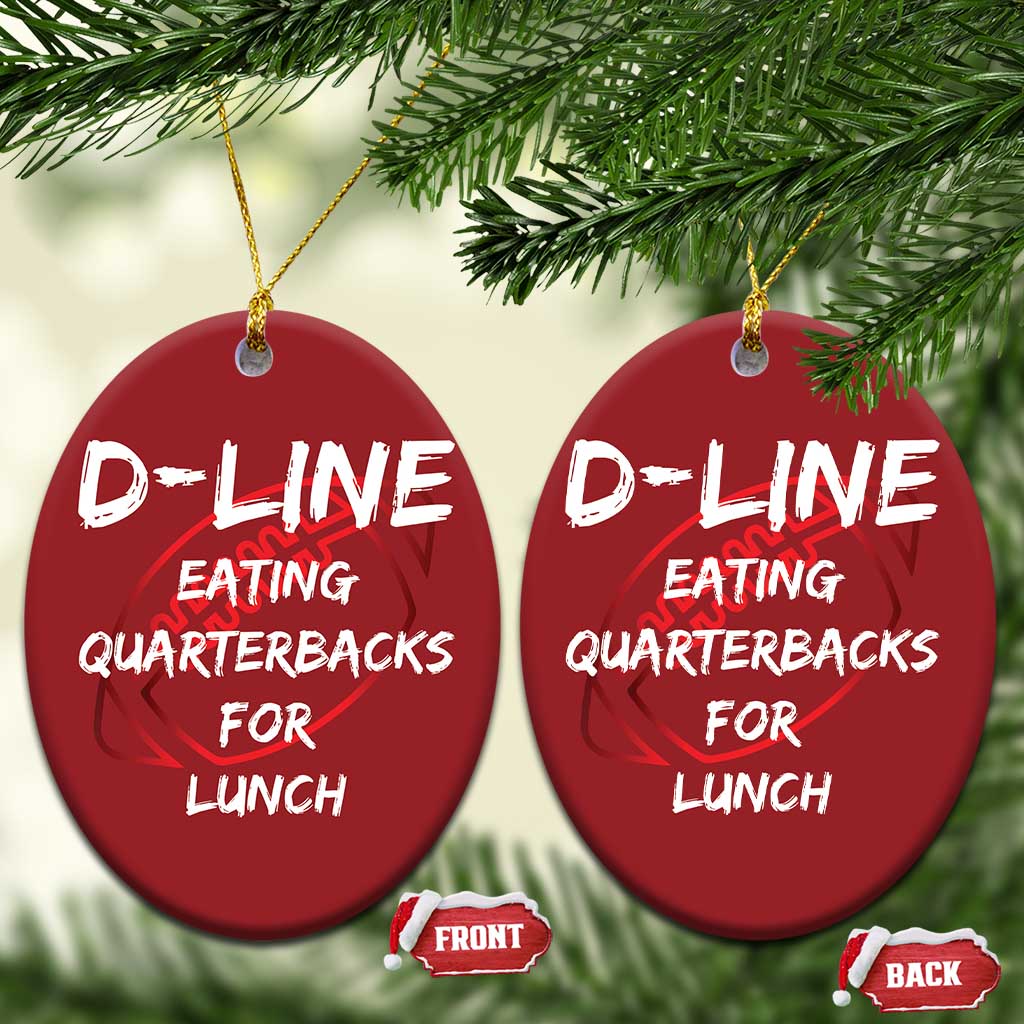 Football Linemen Christmas Ornament D Line Eating Quarterbacks Defensive TS10