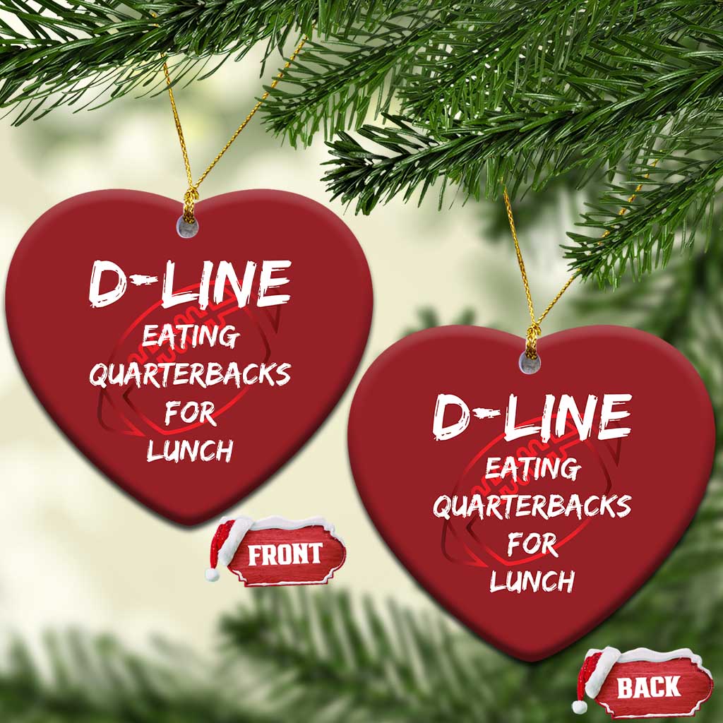 Football Linemen Christmas Ornament D Line Eating Quarterbacks Defensive TS10