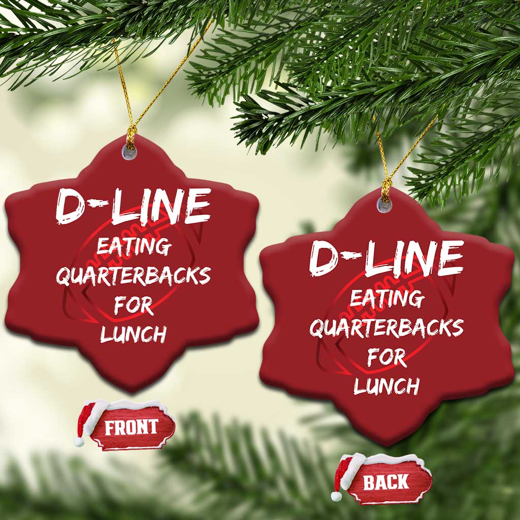 Football Linemen Christmas Ornament D Line Eating Quarterbacks Defensive TS10
