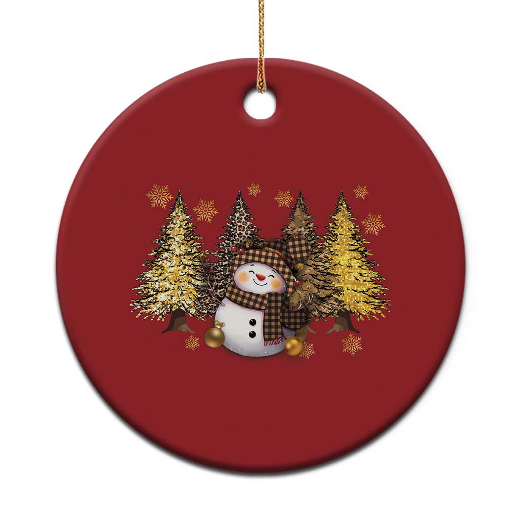 Xmas Snowman Christmas Ornament Cute Winter Leopard Xmas Tree Farm TS10