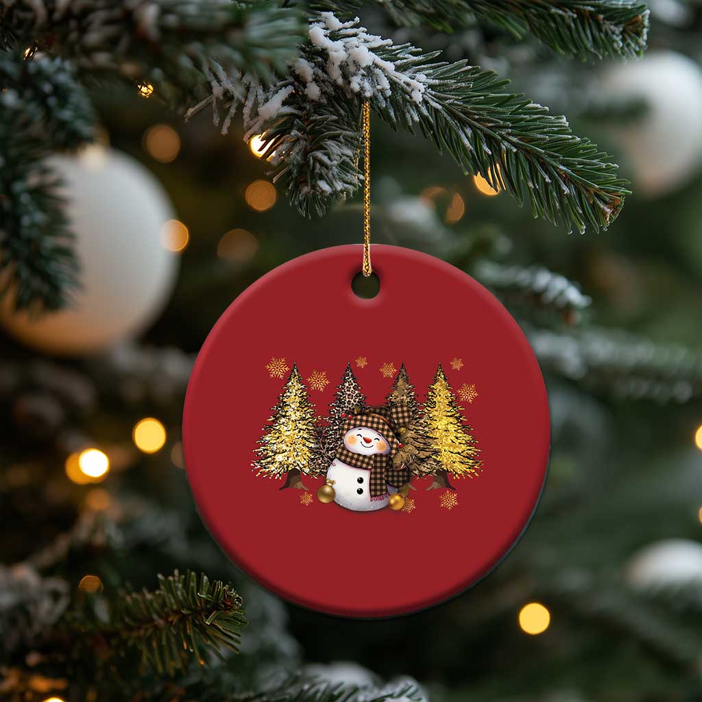 Xmas Snowman Christmas Ornament Cute Winter Leopard Xmas Tree Farm TS10