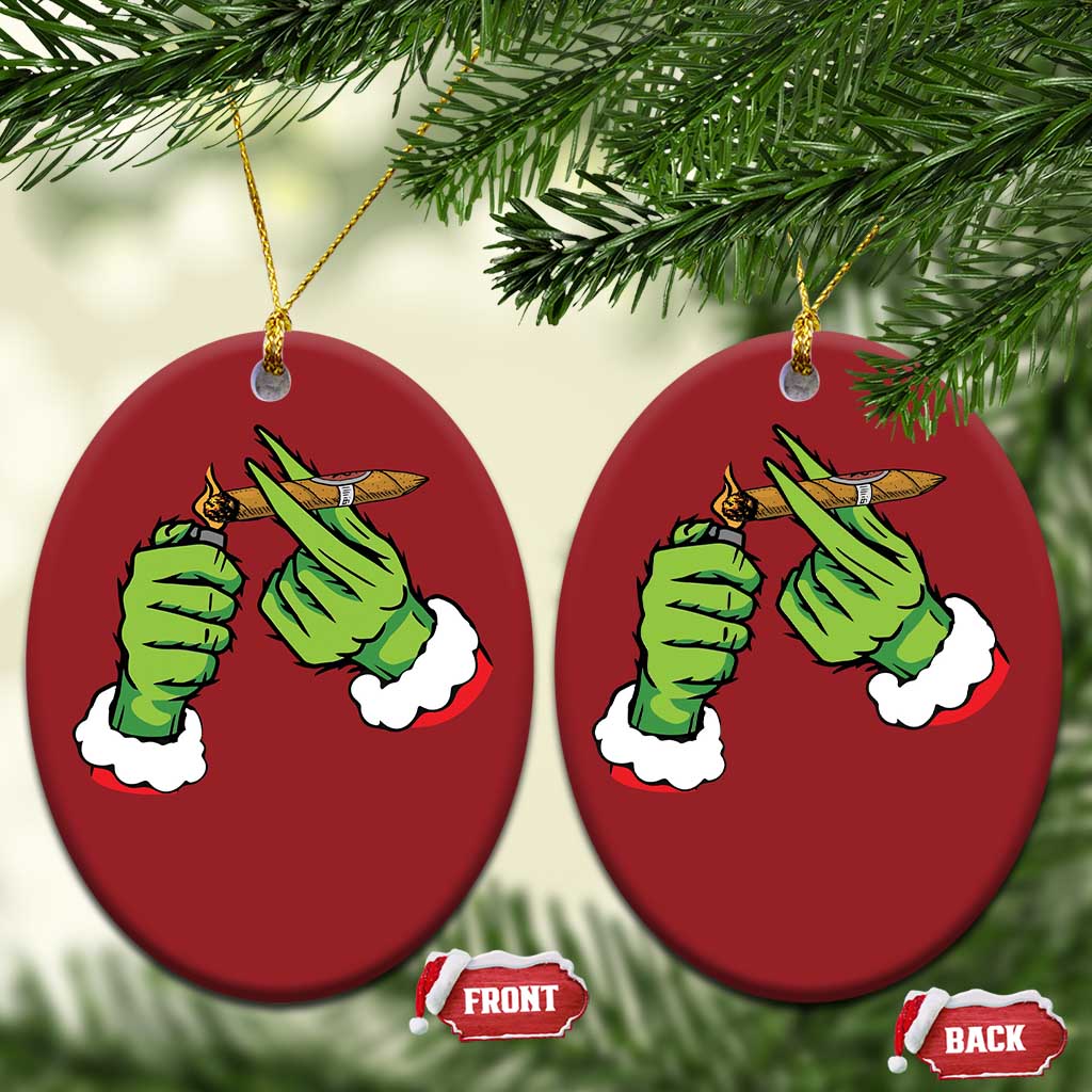 Pothead Xmas Christmas Ornament Cannabis Weed Adult Christmas Party TS10