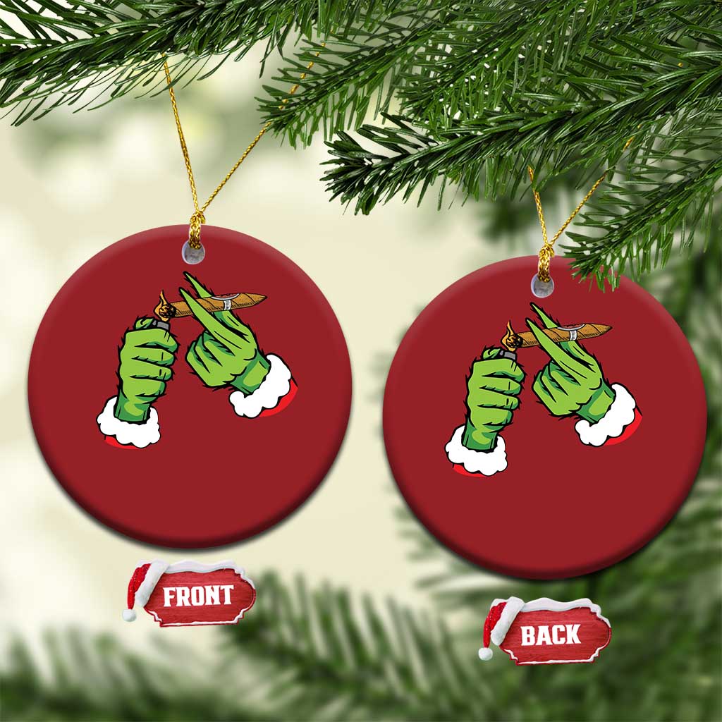 Pothead Xmas Christmas Ornament Cannabis Weed Adult Christmas Party TS10
