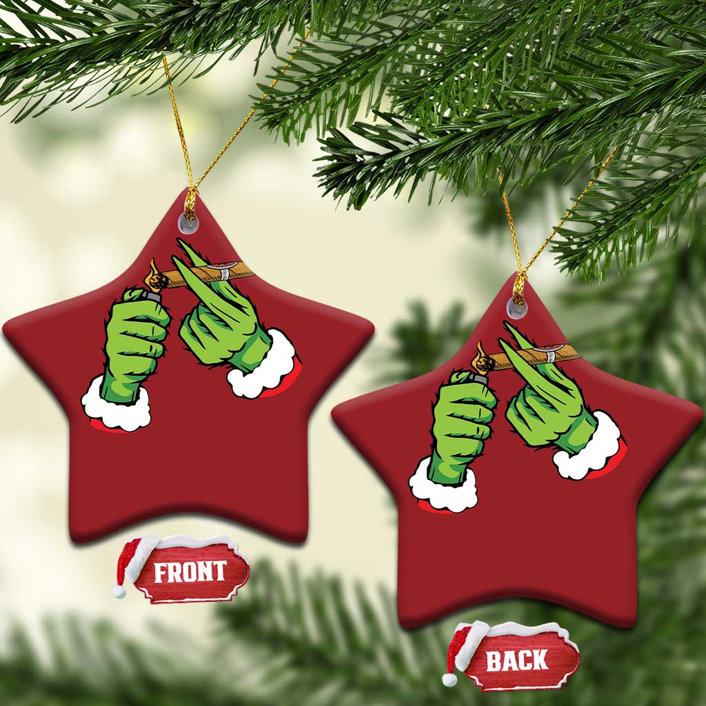 Pothead Xmas Christmas Ornament Cannabis Weed Adult Christmas Party TS10