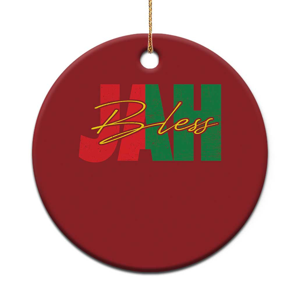 Rastafarian Jah Bless Christmas Ornament Retro Reggae Rastafari Jamaica Rasta TS10