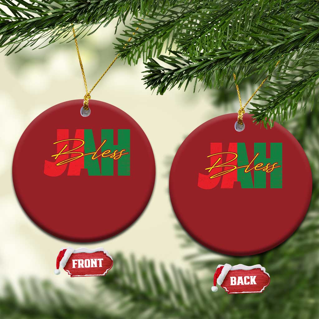 Rastafarian Jah Bless Christmas Ornament Retro Reggae Rastafari Jamaica Rasta TS10