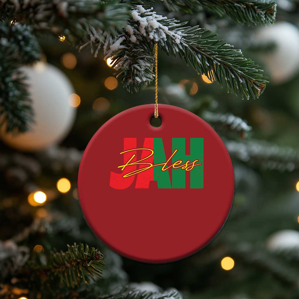 Rastafarian Jah Bless Christmas Ornament Retro Reggae Rastafari Jamaica Rasta TS10