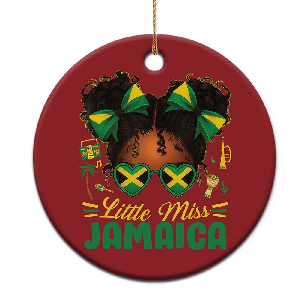 Little Miss Jamaica Christmas Ornament Proud Jamaican Afro Black Girls Jamaica Flag Pride TS10