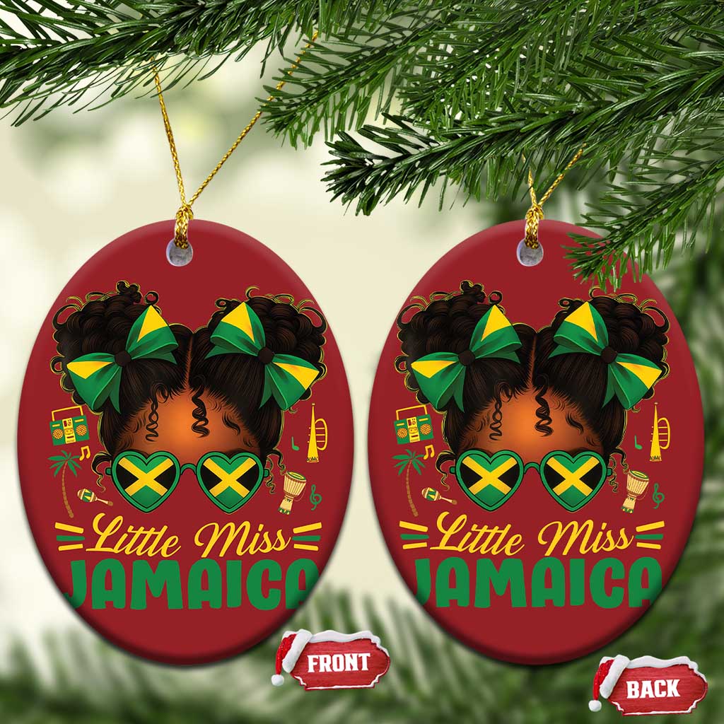 Little Miss Jamaica Christmas Ornament Proud Jamaican Afro Black Girls Jamaica Flag Pride TS10