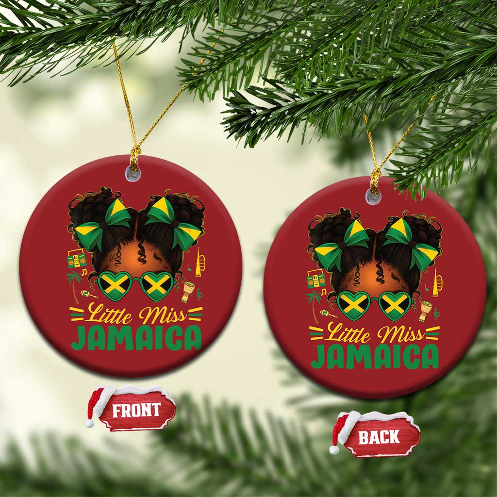 Little Miss Jamaica Christmas Ornament Proud Jamaican Afro Black Girls Jamaica Flag Pride TS10