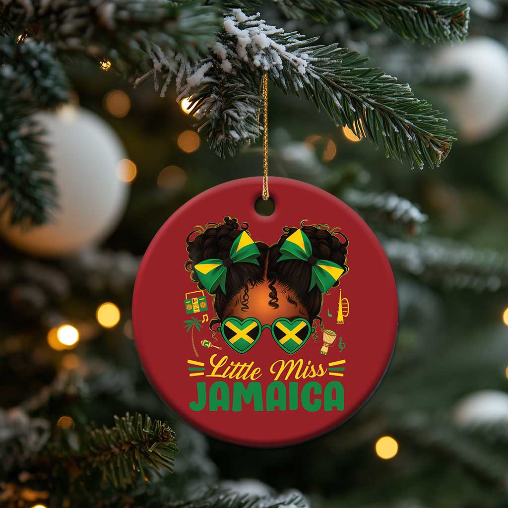 Little Miss Jamaica Christmas Ornament Proud Jamaican Afro Black Girls Jamaica Flag Pride TS10