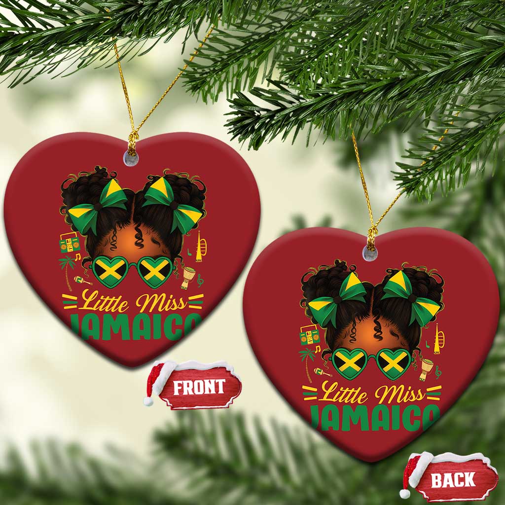 Little Miss Jamaica Christmas Ornament Proud Jamaican Afro Black Girls Jamaica Flag Pride TS10