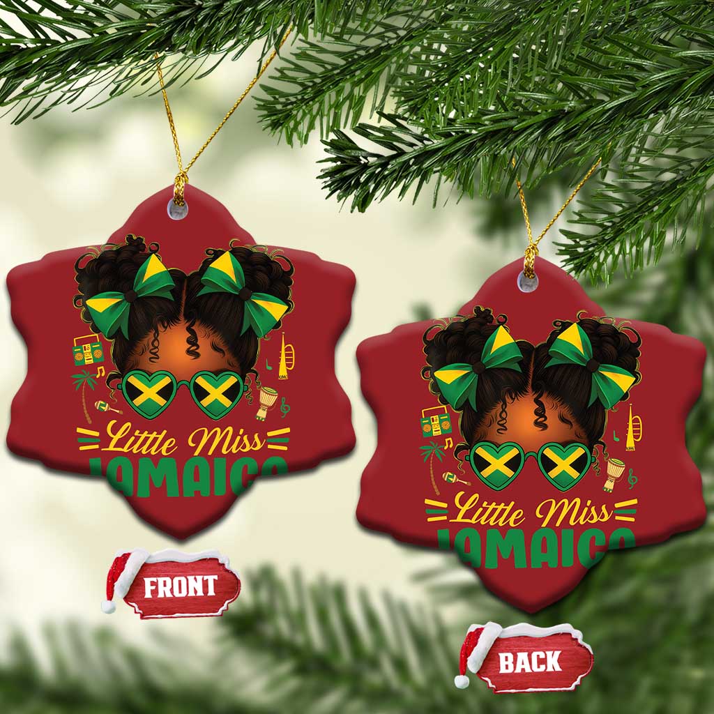 Little Miss Jamaica Christmas Ornament Proud Jamaican Afro Black Girls Jamaica Flag Pride TS10