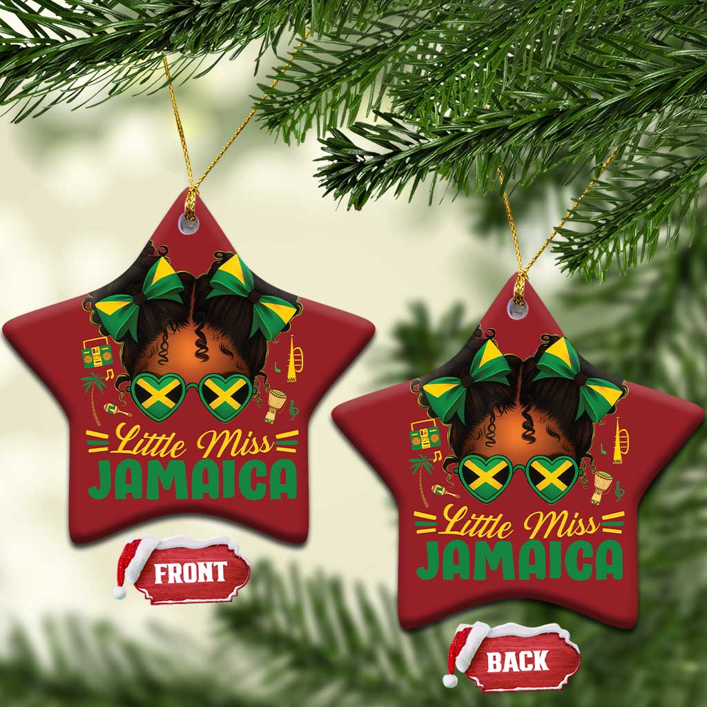 Little Miss Jamaica Christmas Ornament Proud Jamaican Afro Black Girls Jamaica Flag Pride TS10