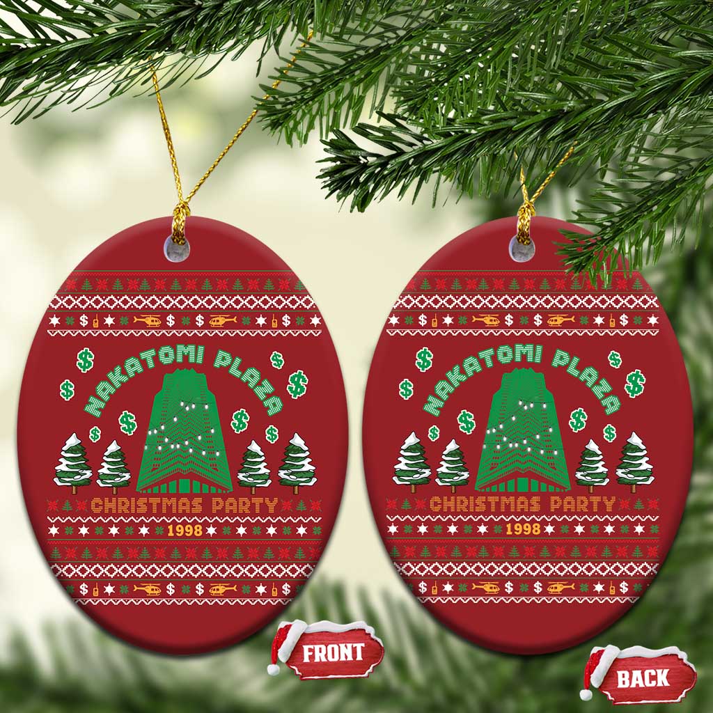 Nakatomi Plaza Xmas Party 1988 Christmas Ornament Funny 80's Movie Xmas Gift Ugly Christmas TS10
