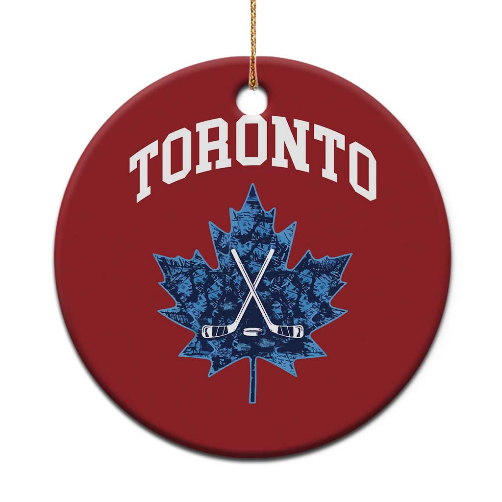 Vintage Canada Hockey Christmas Ornament Maple Leafs TS10